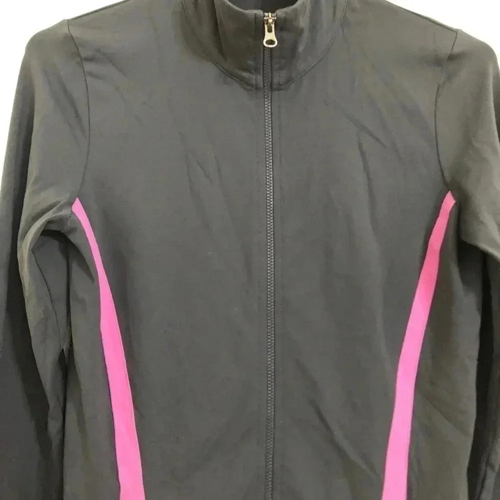 Joe Fresh Grey & Pink Zip Up Top  Size Extra Small - Picture 5 of 16